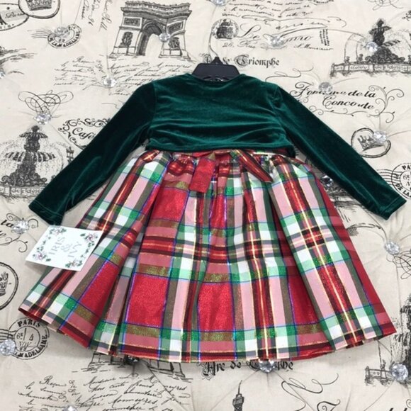 Iris & Ivy Christmas Cardigan & Plaid Dress - Picture 4 of 5